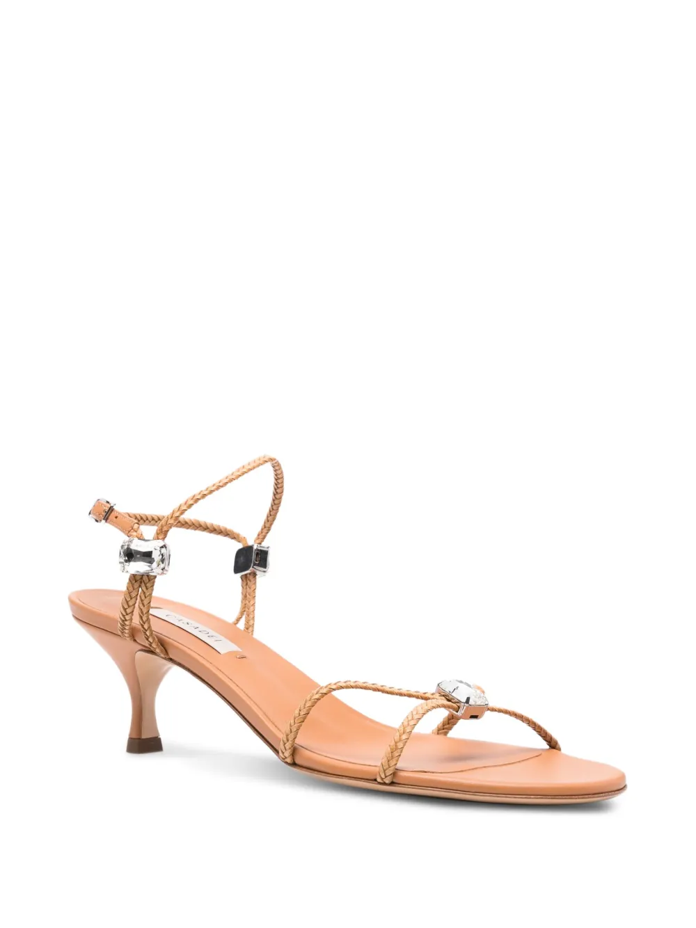Casadei braided crystal-embellished heeled sandals | Heeled Sandals | Image 2