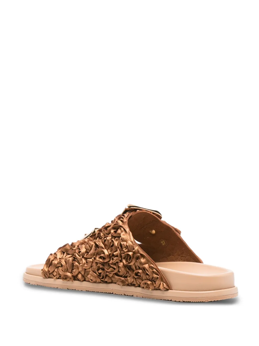 Casadei Birky slippers met gespbandje Bruin