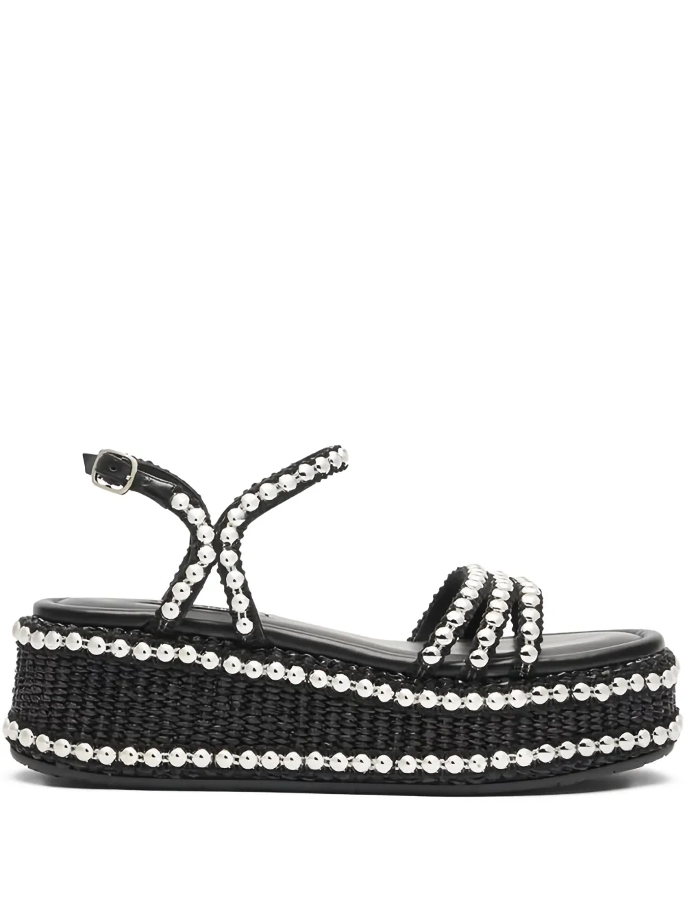Casadei beaded heeled sandals Black