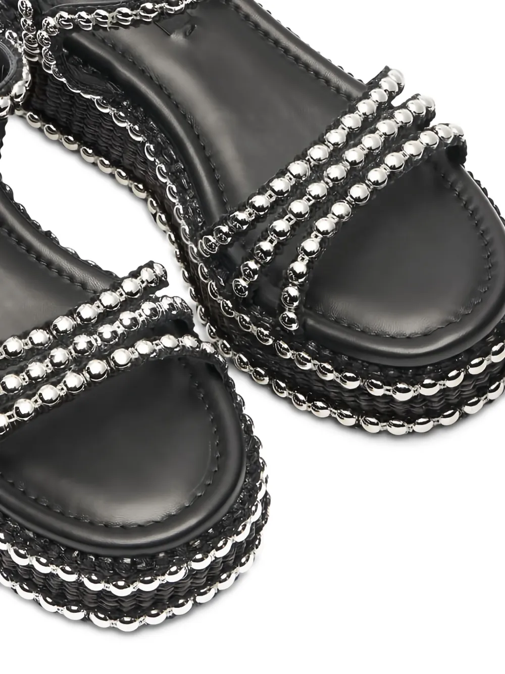 Casadei beaded heeled sandals Black