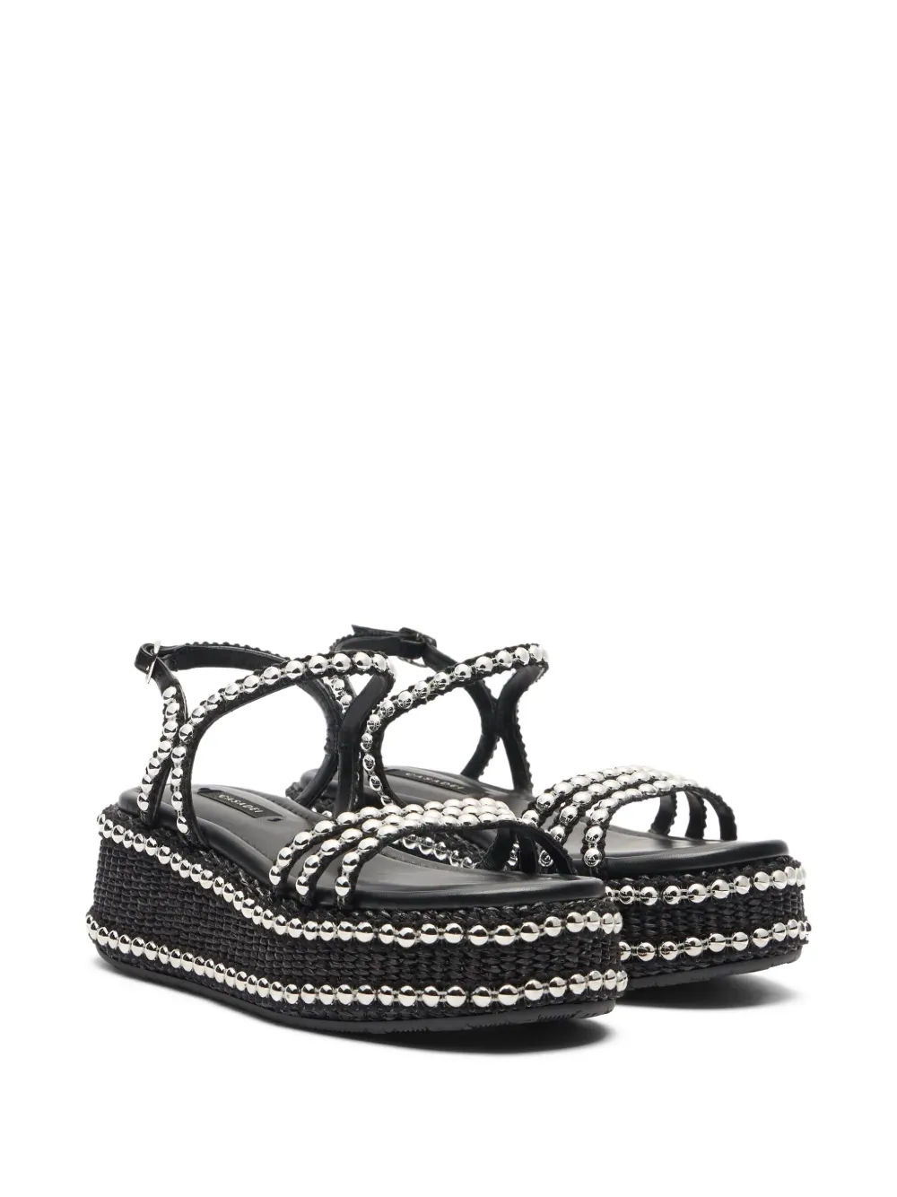 Casadei beaded heeled sandals Black