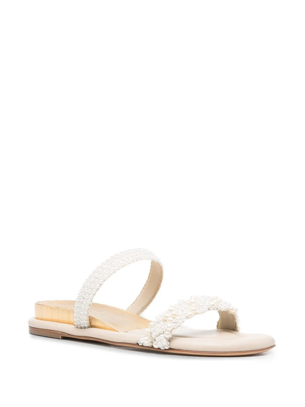 Casadei Sandalen verfraaid met parels Wit