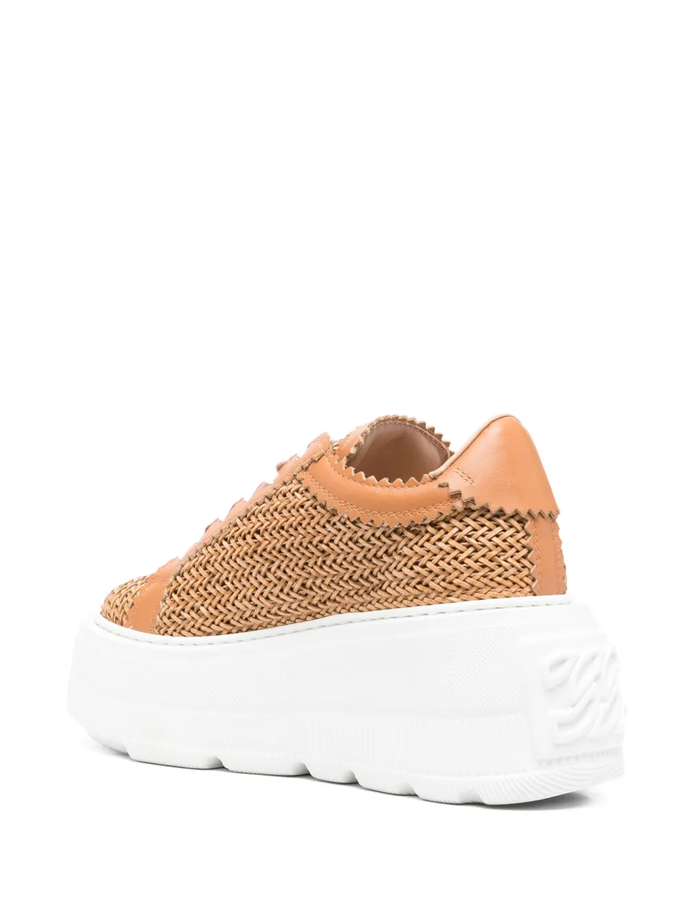 Casadei Nexus Hanoi woven platform sneakers Brown