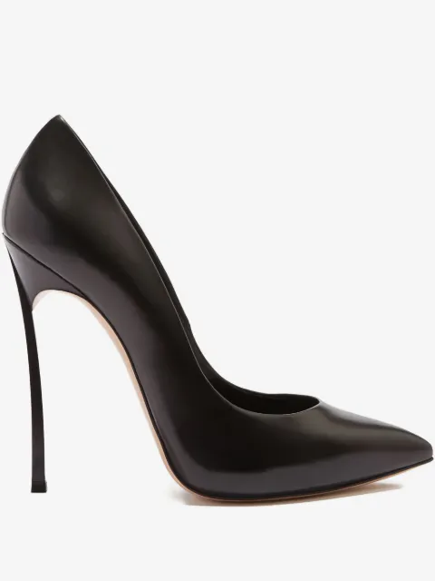 Casadei Scarpin de couro com salto 115mm