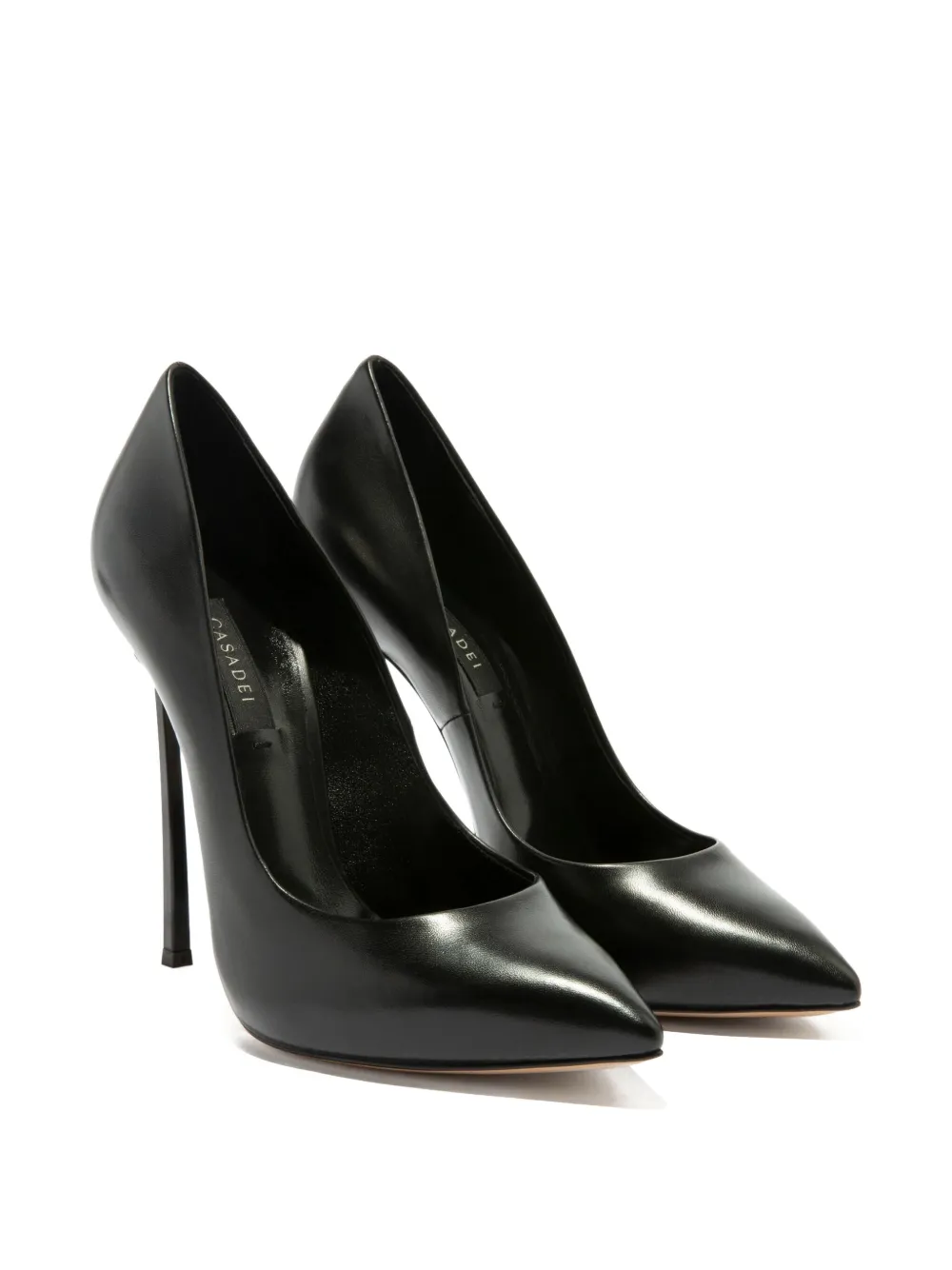 Casadei 115mm leather heeled pumps Black