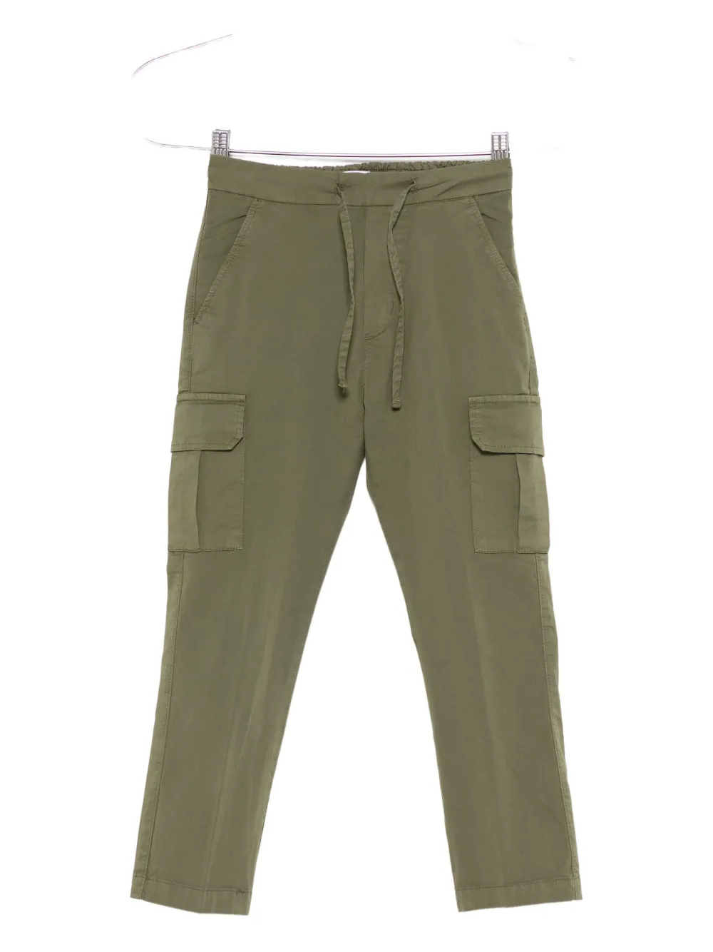 Paolo Pecora Kids cargo pocket drawstring trousers Groen