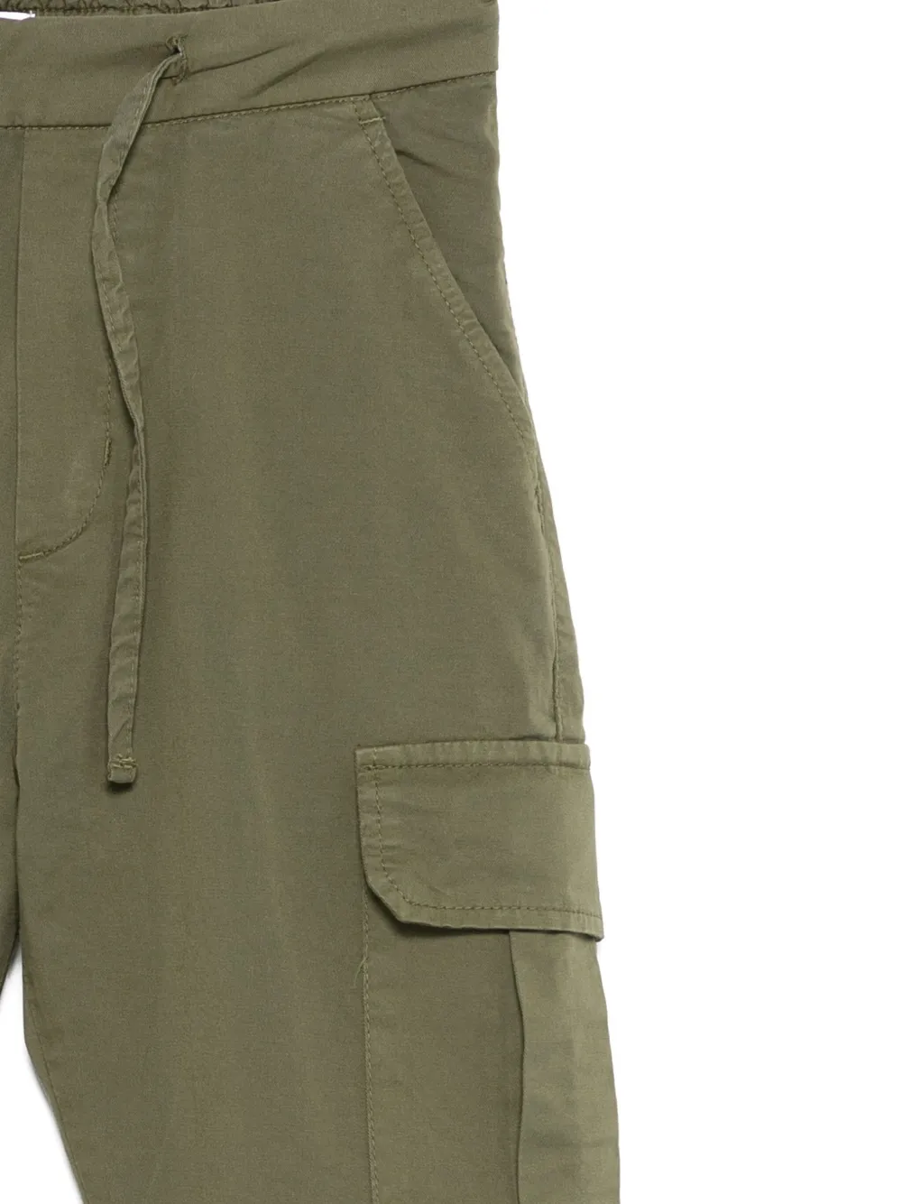 Paolo Pecora Kids Cargo broek met trekkoord Groen