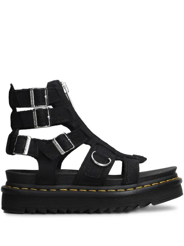 【関税&送料込】Dr Martens Sandals Black Dr Doc Martens Men's Sz 10 Women 11 Forster Webbing Sandals