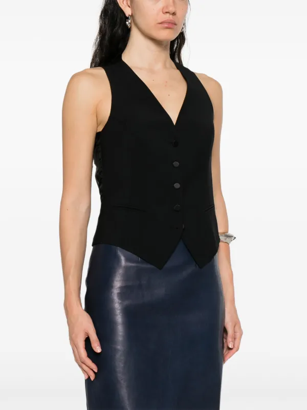 アウターその他 TAGLIATORE Woman Waistcoat Black CHANNAHM50003U N1112 Tagliatore Wool Waistcoat | Black | FARFETCH