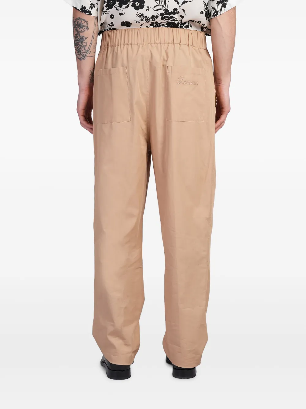 Laneus Katoenen broek Beige