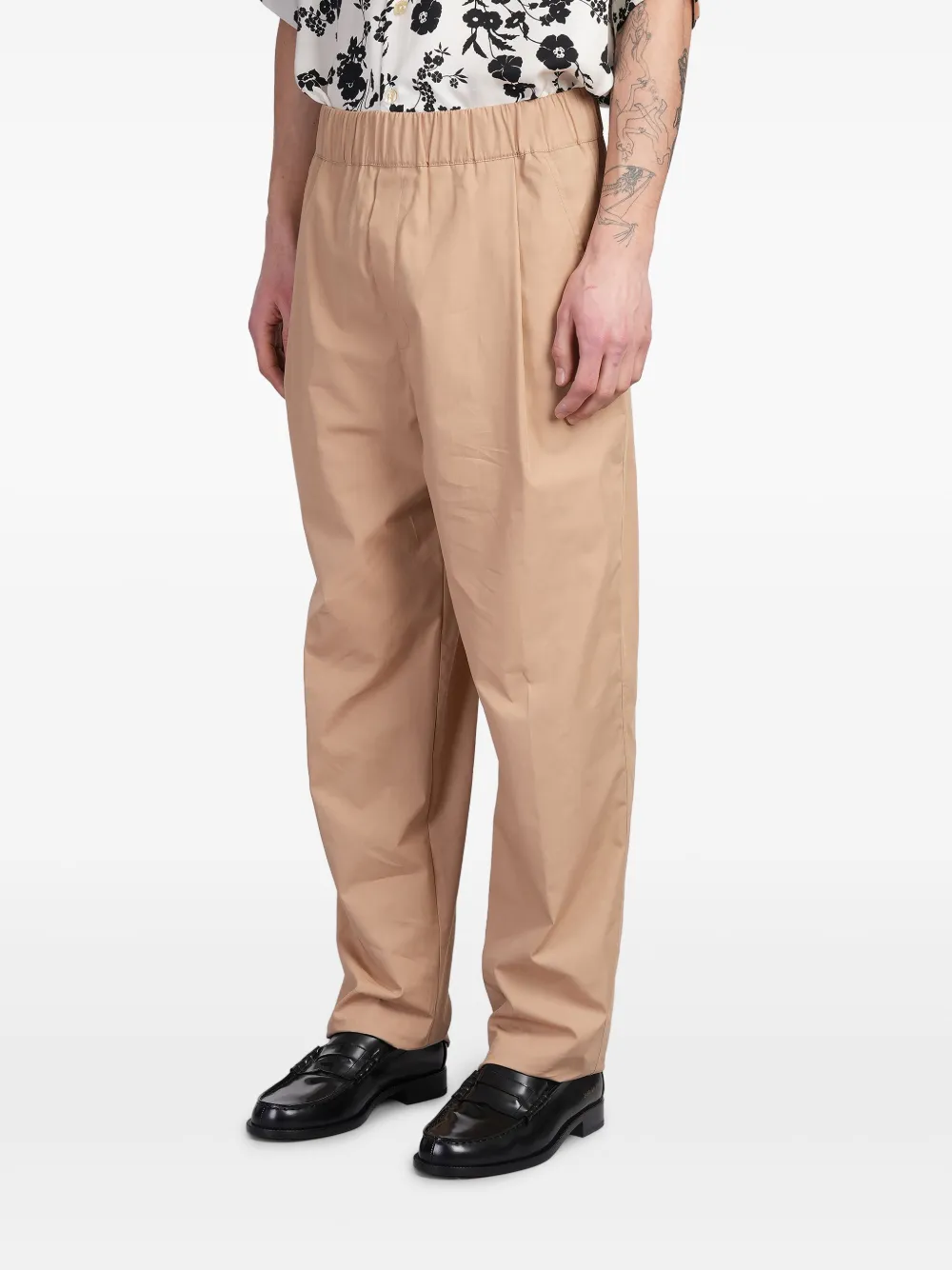 Laneus Katoenen broek Beige