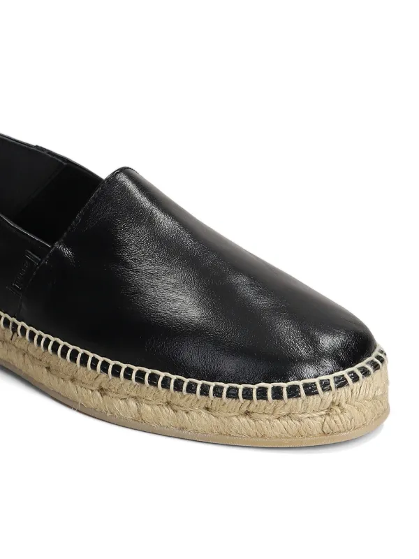 AMI Paris Leather Espadrilles | Black | FARFETCH