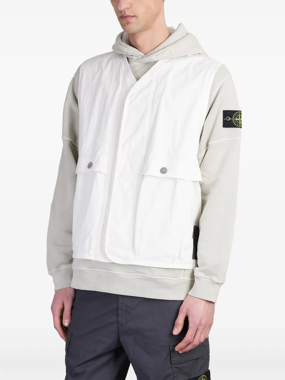 Stone Island Jack met Compass-logopatch Wit