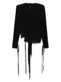 Christopher Esber draped T-shirt - Black