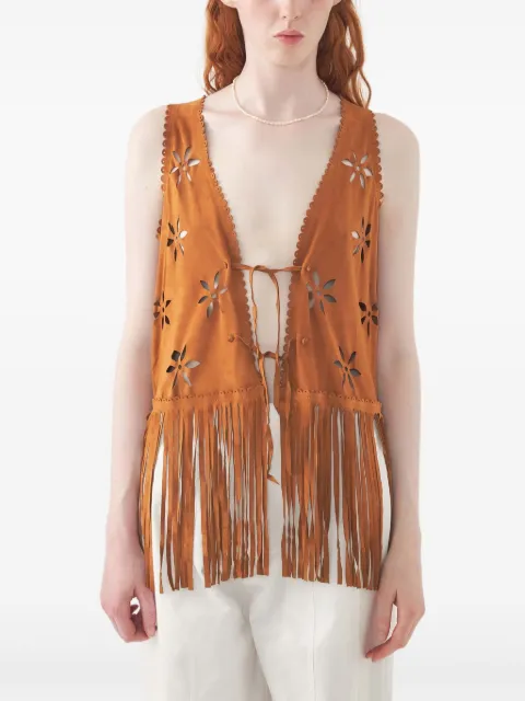 Antik Batik fringed-hem waistcoat