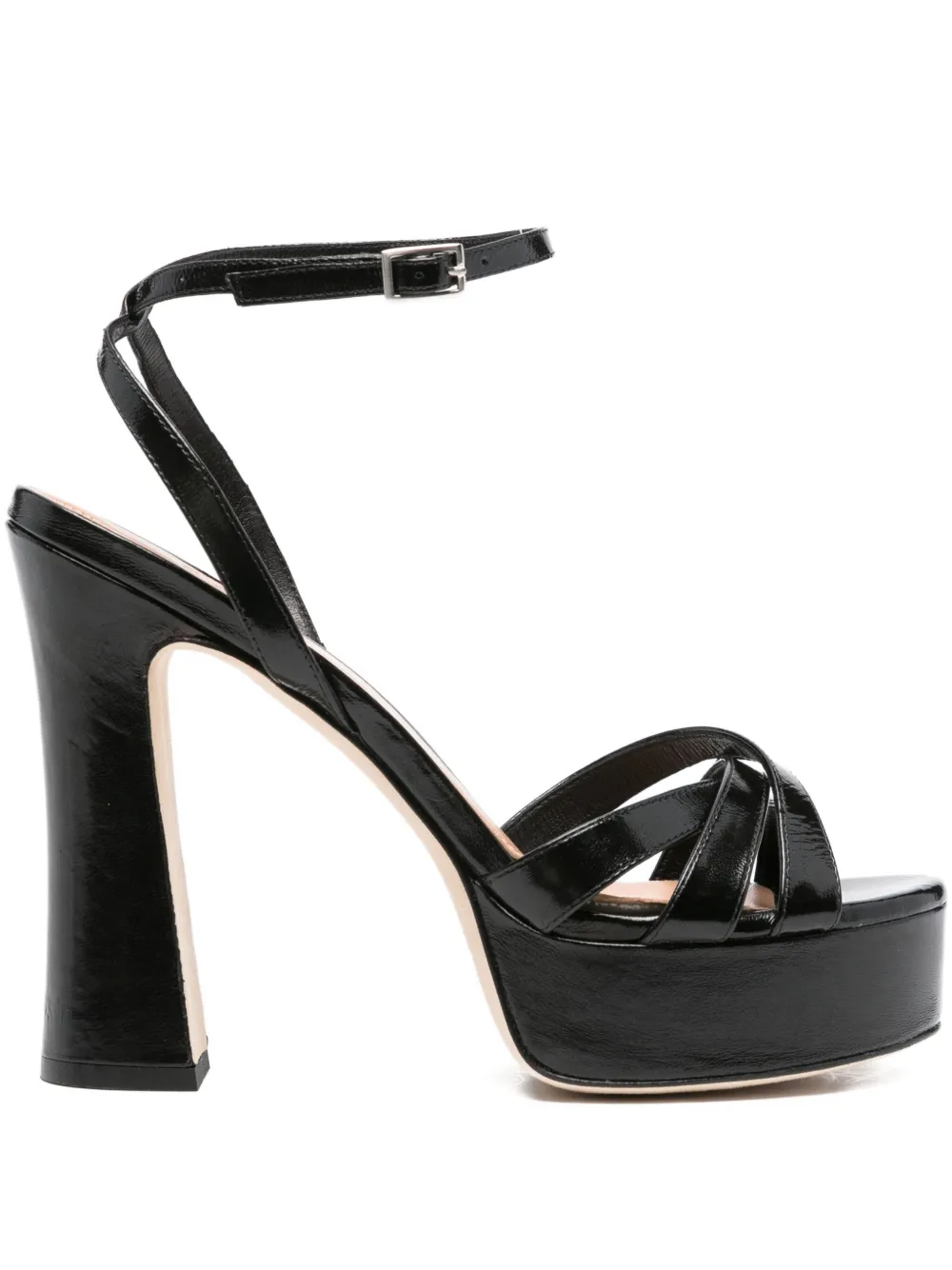 Chantal 130mm leather platform sandals | Black | Image 1