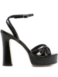 Chantal 130mm leather platform sandals - Black