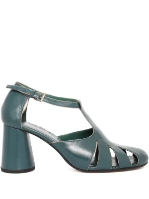 Sarah Chofakian ブルーレザー フラットシューズ Sarah Chofakian - Designer Shoes & Accessories - FARFETCH