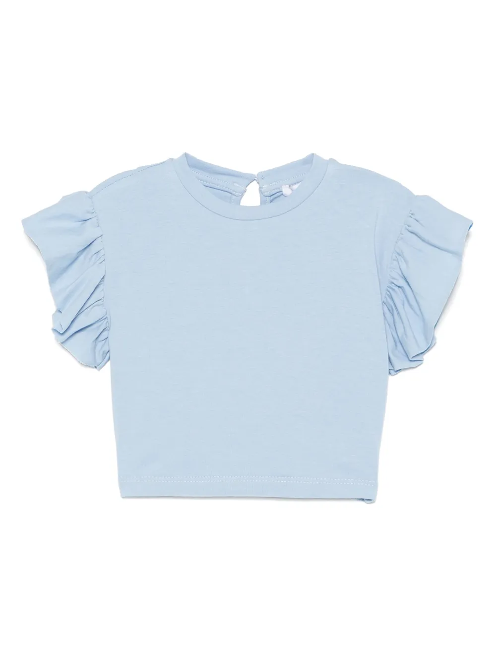 Miss Grant Kids ラッフルディテール Tシャツ - ブルー Miss Grant Kids ラッフルディテール Tシャツ - ブルー