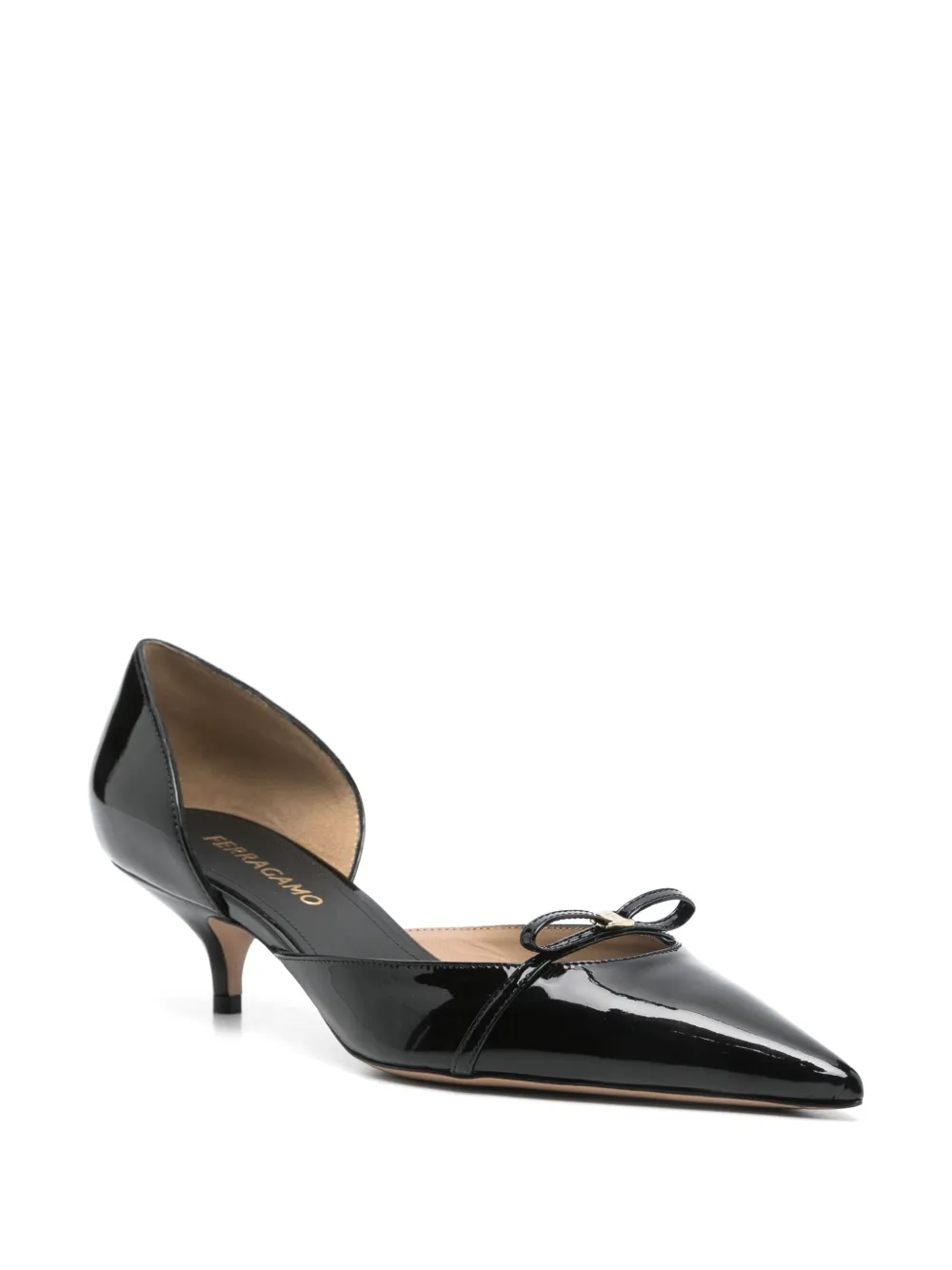 Ferragamo 50mm bow-detail pumps Black