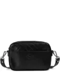 Doucal's matelassé-detail leather messenger bag - Black