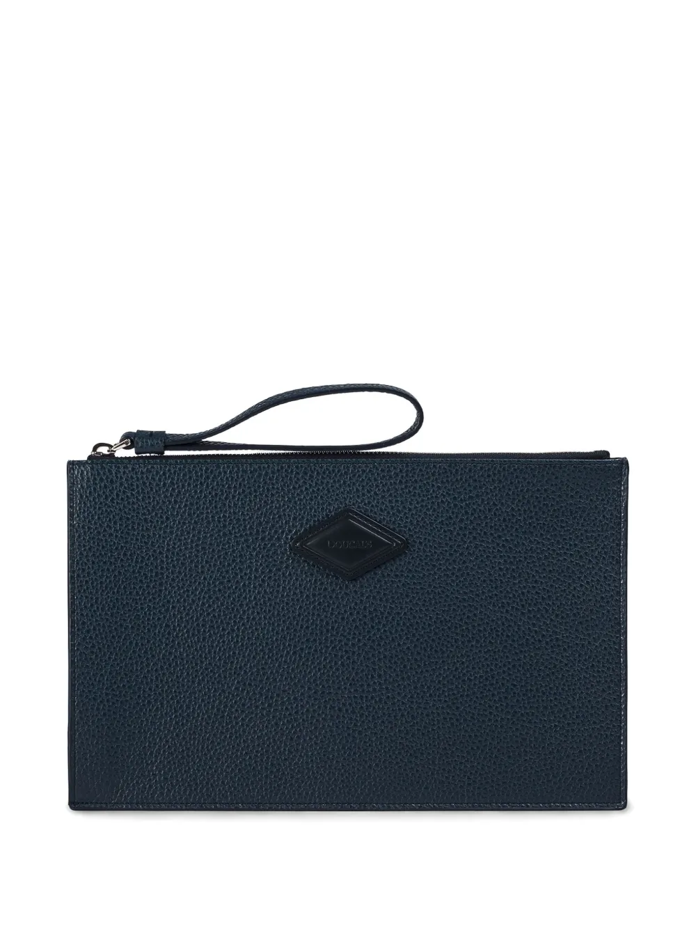 Doucal's Tumbled leather document pouch | Blue | Image 1