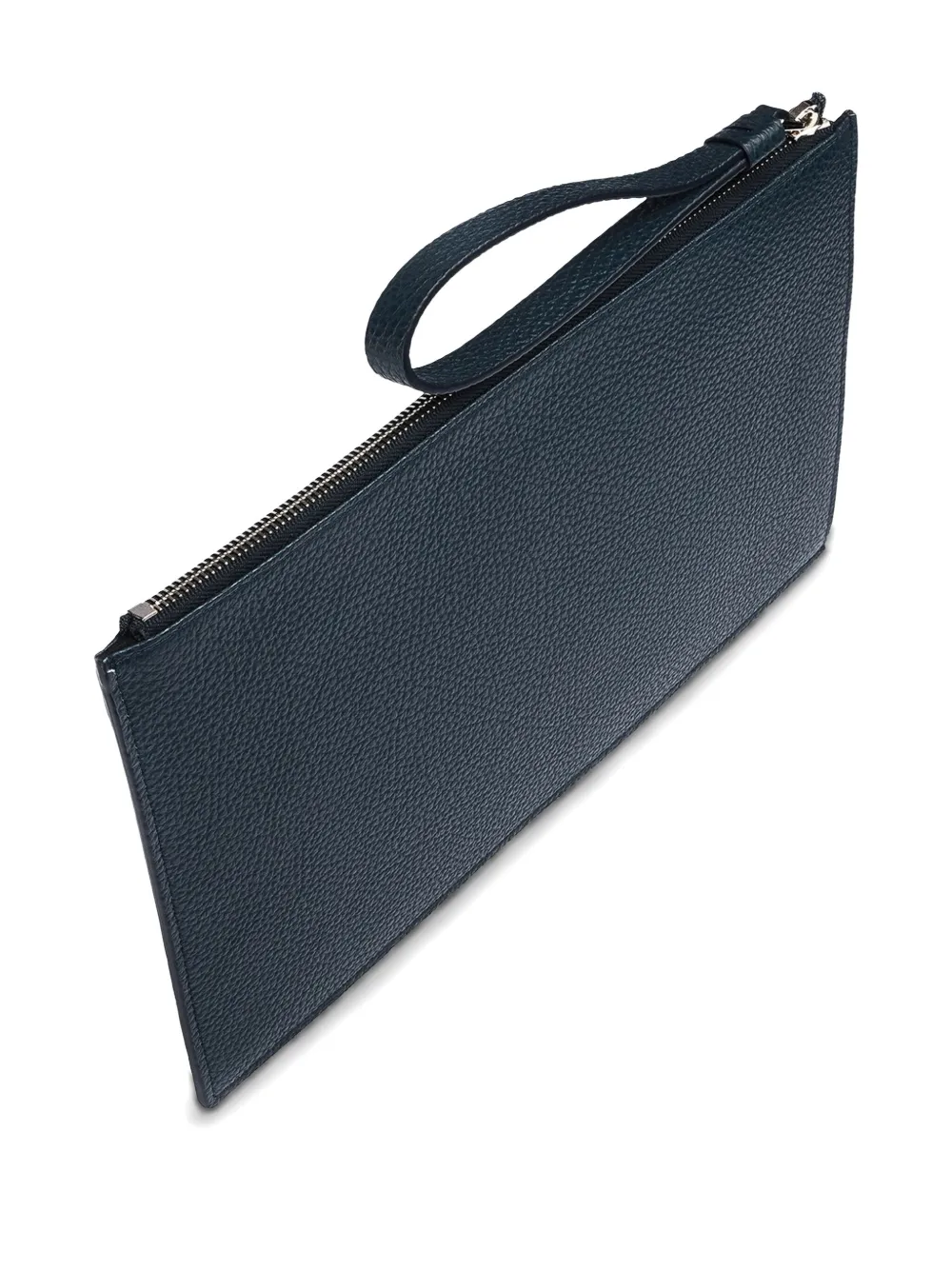 Doucal's Tumbled leren buidel voor documenten Blauw
