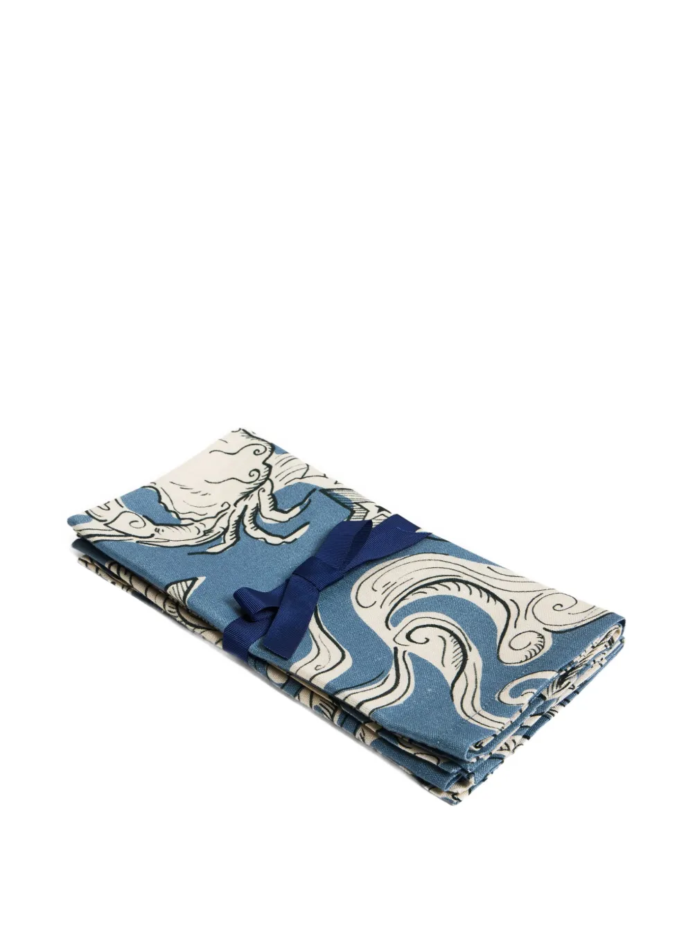 La Doublej Cosmos-print Napkin (set Of Two) In Blue