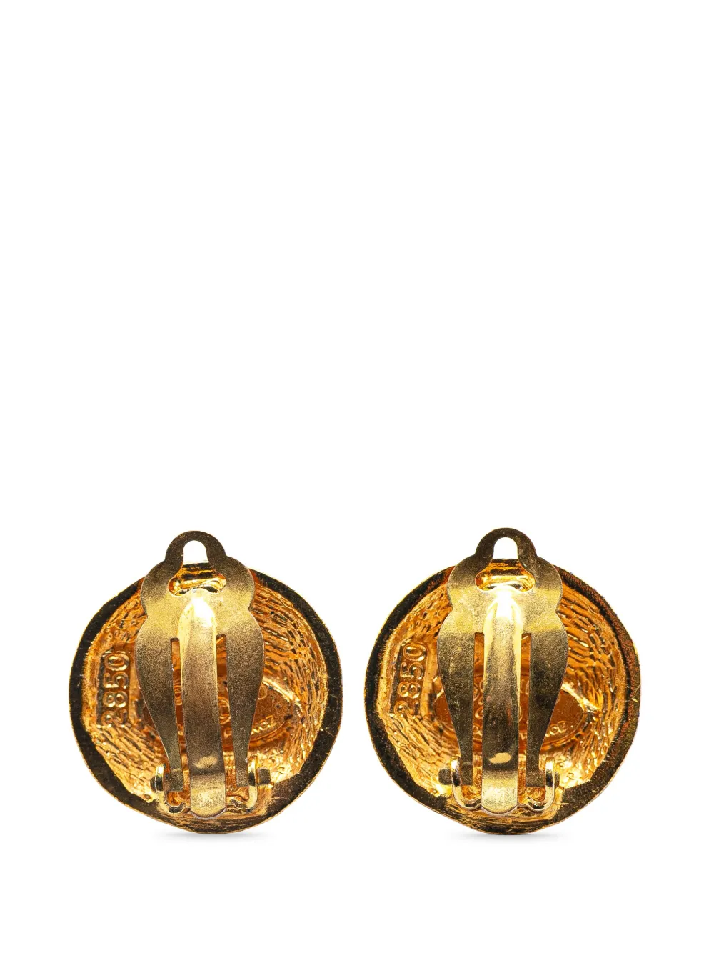 CHANEL Pre-Owned 20th Century Gold Plated CC Clip On Earrings costume earrings | Image 2