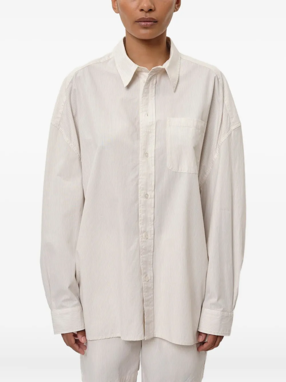 HERSKIND Gestreept blouse - Beige