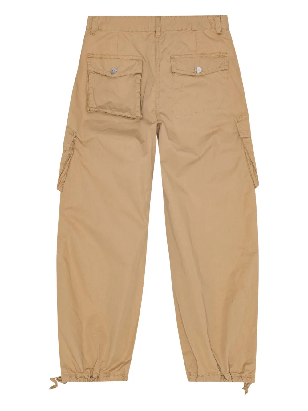 GANNI Cargo broek van biologisch katoen Beige