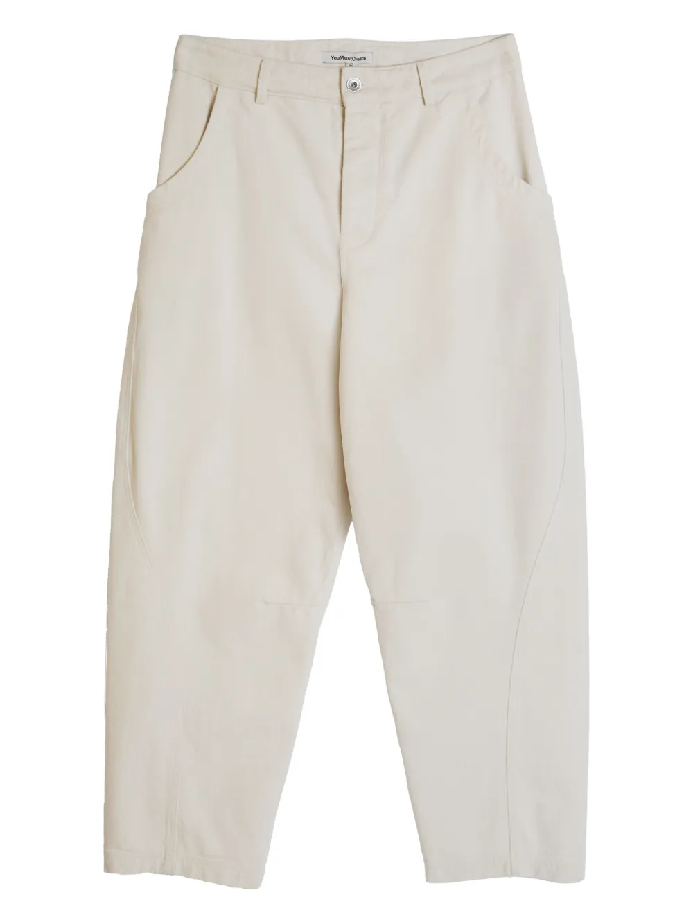 YMC twisted straight-leg trousers | Neutrals | Image 1