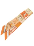 Hermès Pre-Owned 1990-2024 Couvertures Nouvelles Silk Twilly Scarf scarves - Orange