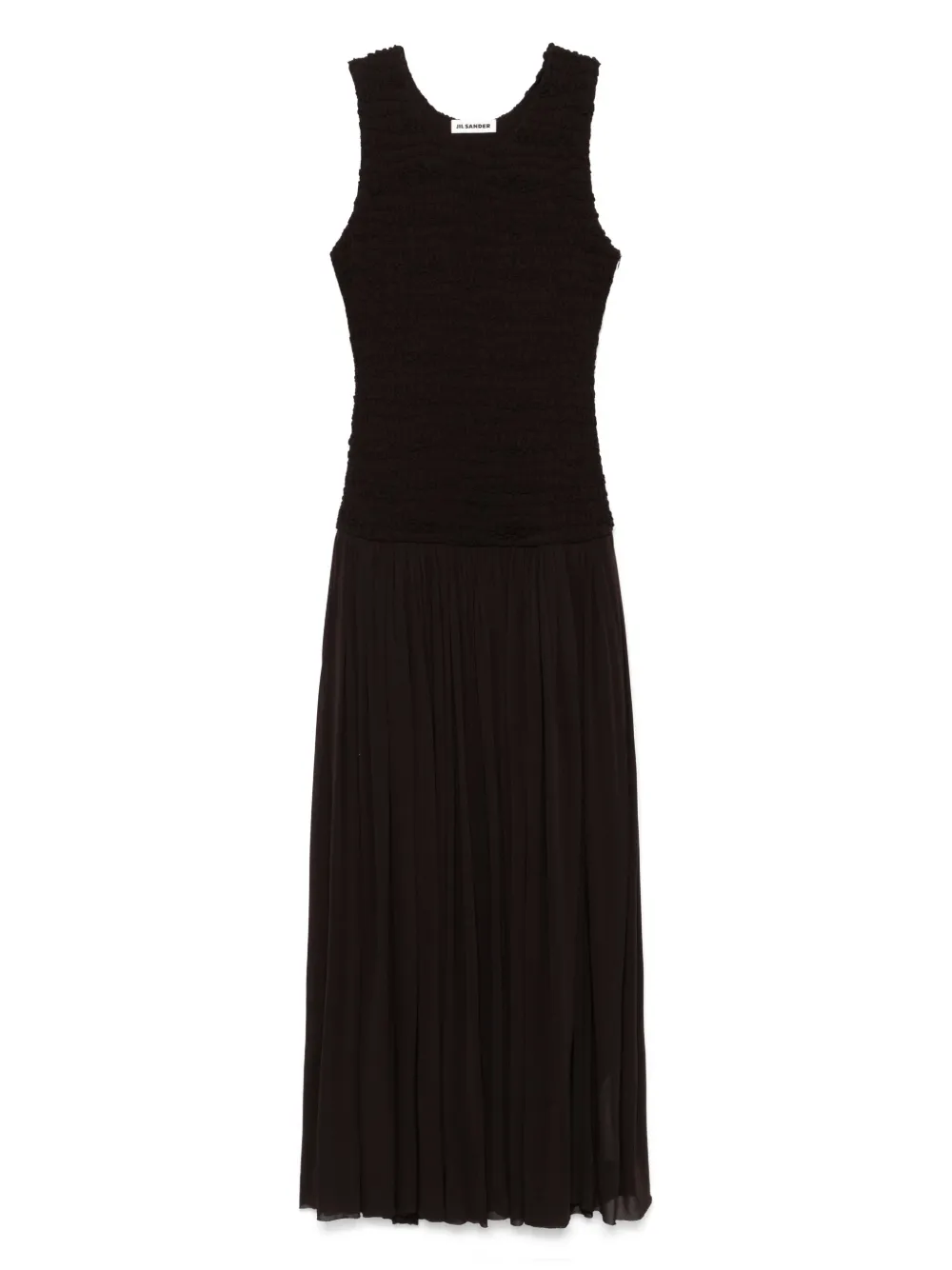 Jil Sander Geplooide maxi-jurk Bruin