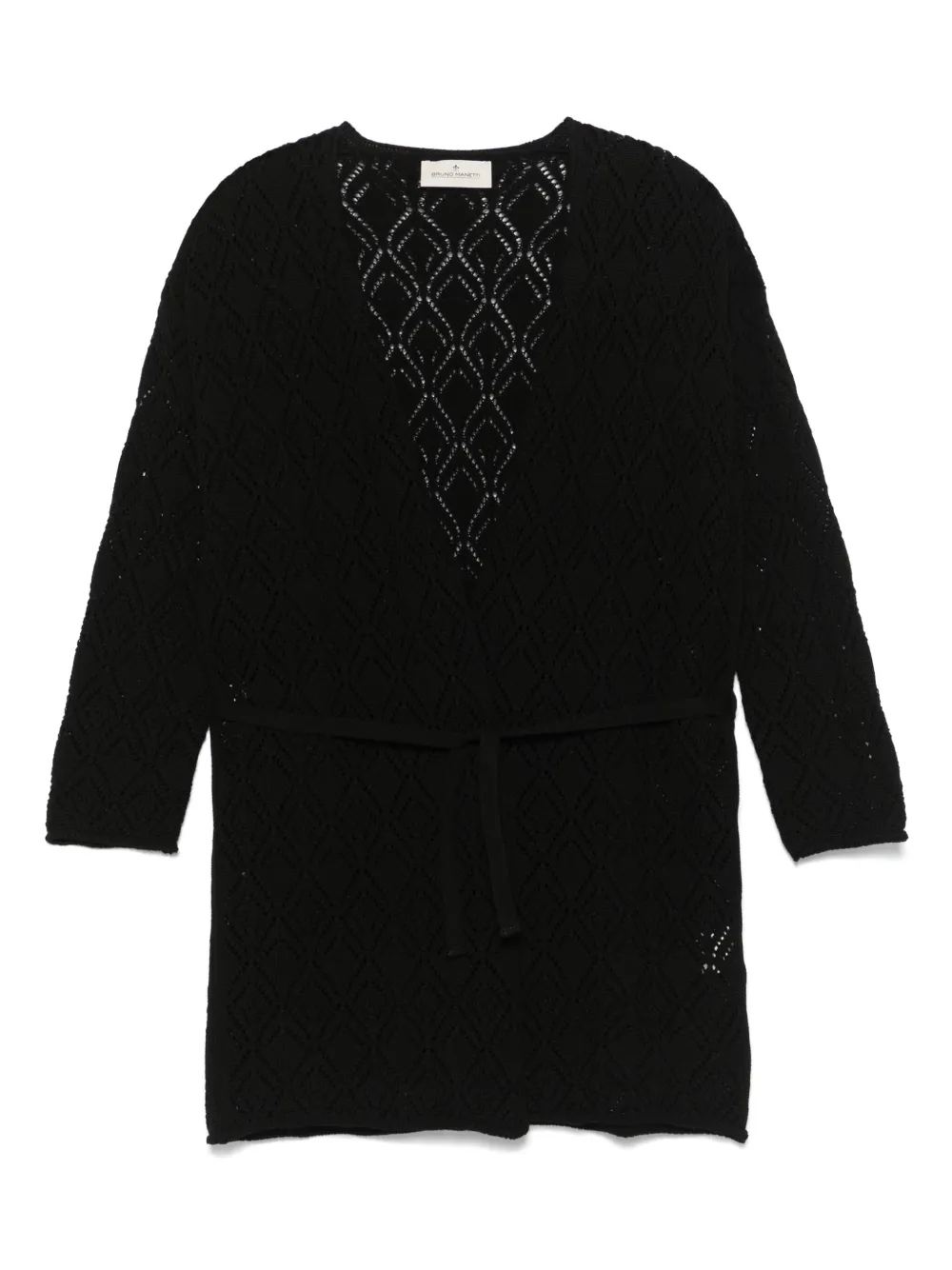 pointelle-knit cardigan