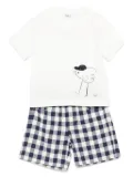 Il Gufo checked shorts set - White