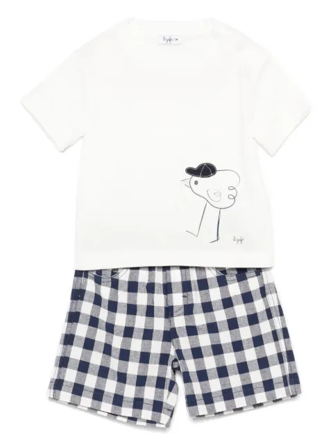 Il Gufo checked shorts set