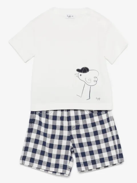 Il Gufo checked shorts set