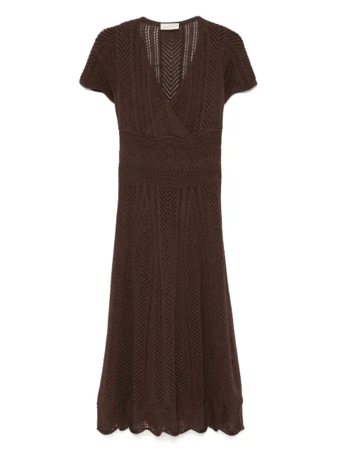 Bruno Manetti vestido midi con diseño tejido