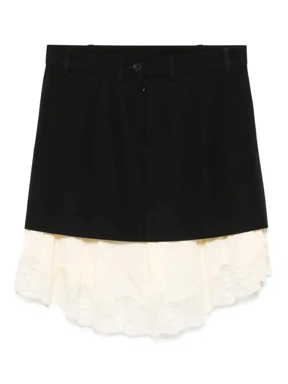 BALENCIAGA LACE-DETAIL MINI SKIRT