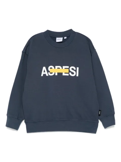 Aspesi Kids sudadera con logo estampado