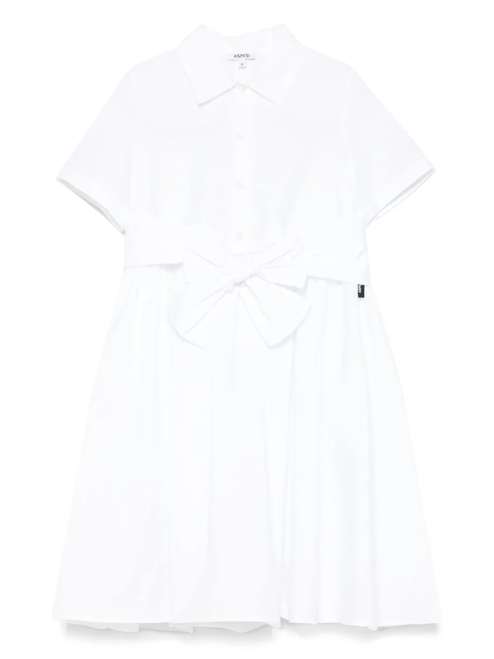 Aspesi Kids Jurk met strikdetail Wit