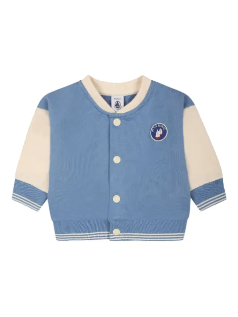 Petit Bateau colour-block varsity jacket 