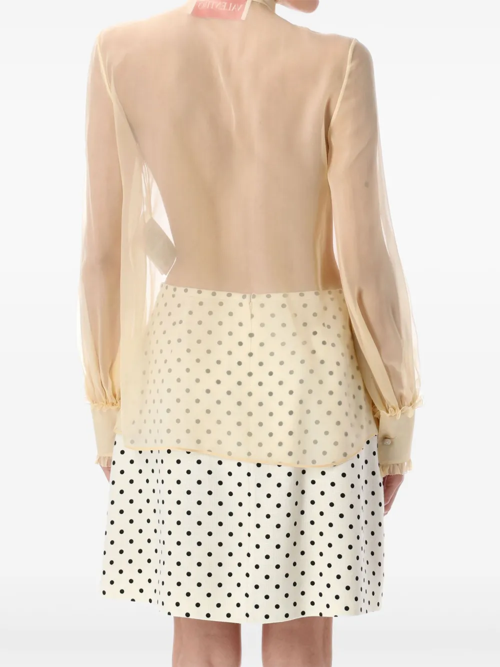 Valentino Garavani Zijden blouse Geel