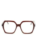 ETRO geometric-frame glasses - Brown