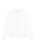 mvp wardrobe piped-trim cotton shirt - White