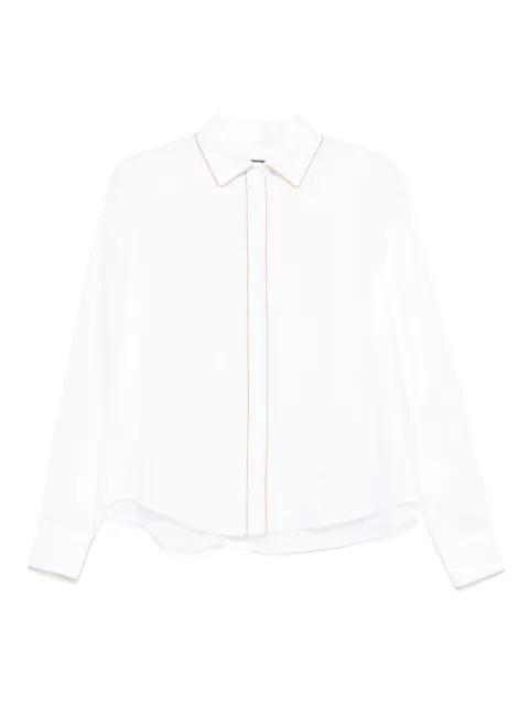 mvp wardrobe piped-trim cotton shirt