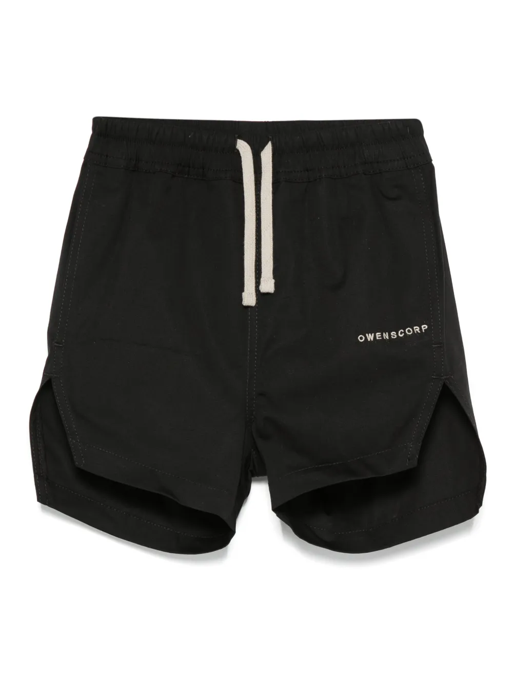 Rick Owens Kids Shorts met geborduurd logo Zwart