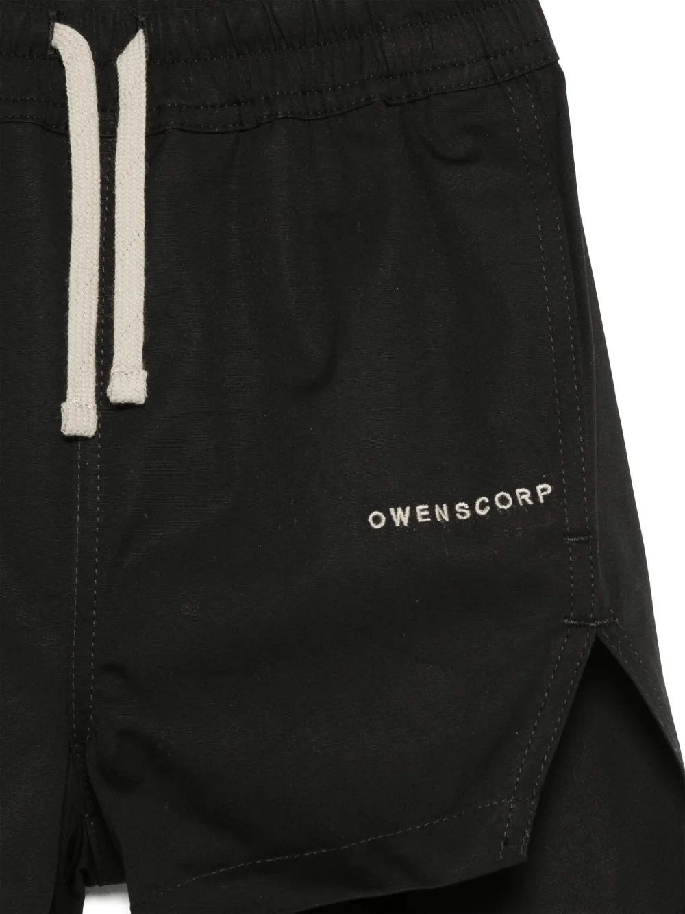 Rick Owens Kids Shorts met geborduurd logo Zwart