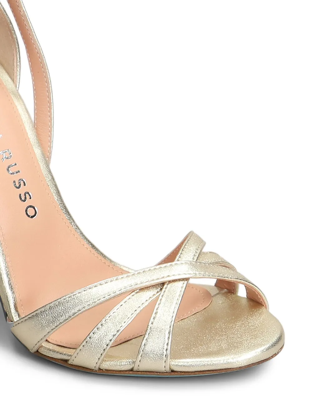 Fratelli Russo 110mm leather sandals Gold